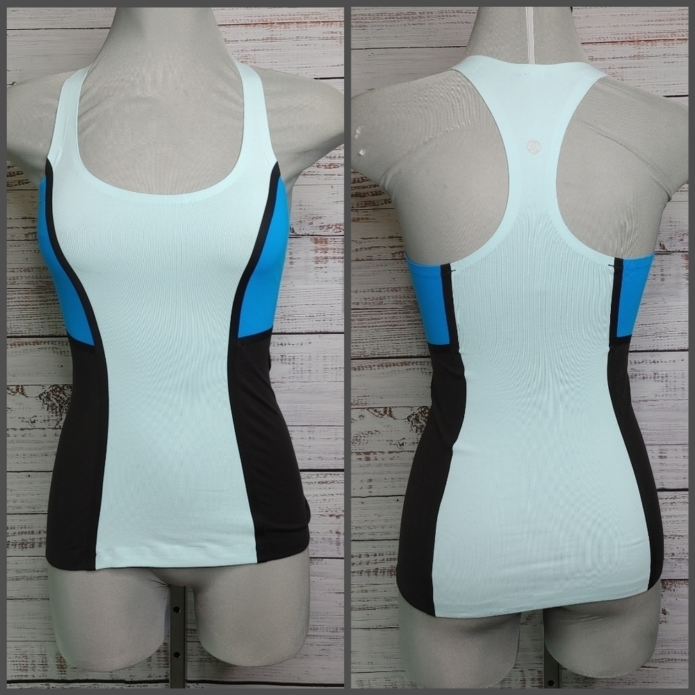 Lululemon Cool Racerback Colour Block Tank Size S - Picture 2 of 11